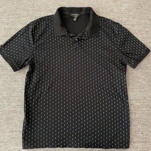 Banana Republic Black Polo with White Pattern